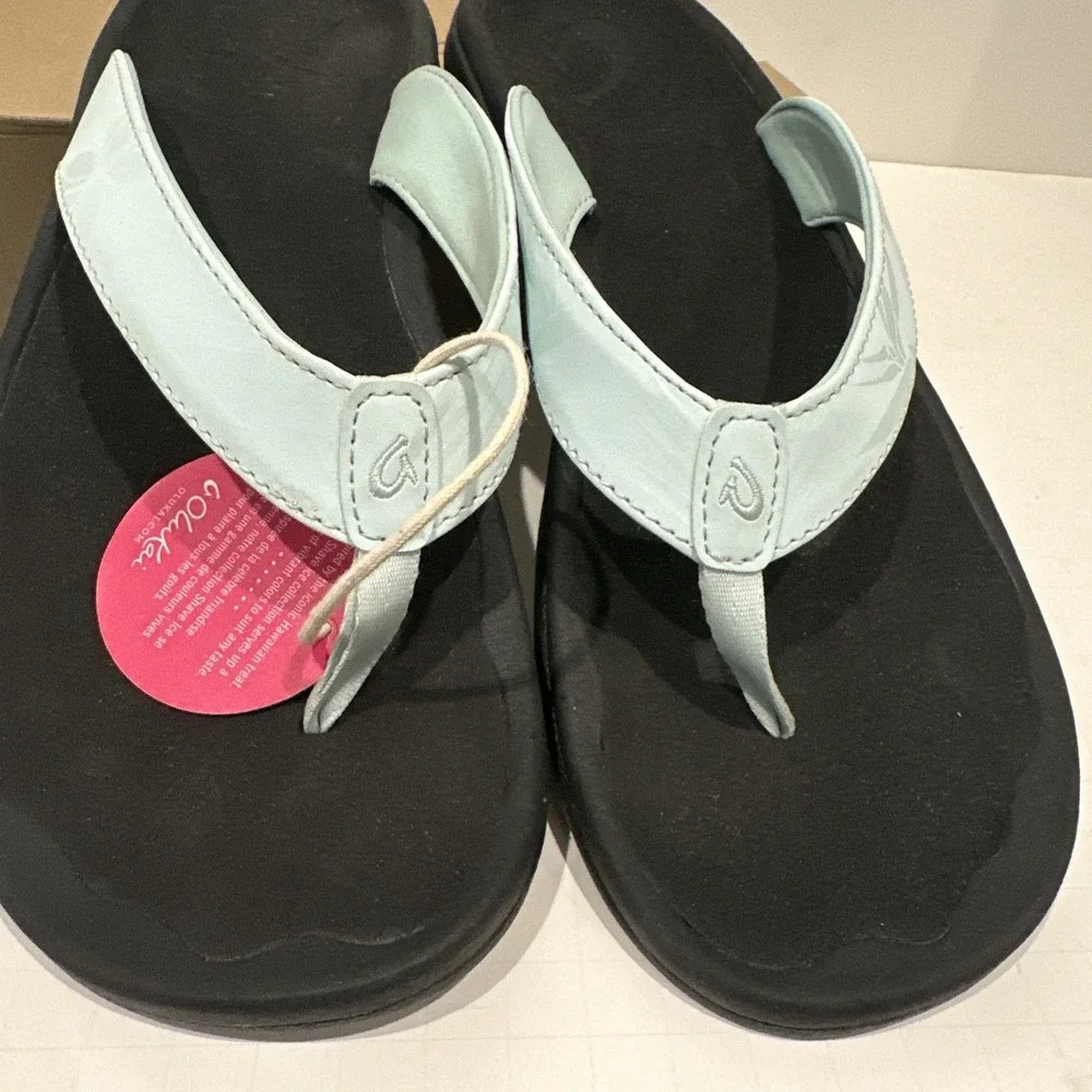 OluKai® Women Size 11/ EU 41 'Ohana Sandals Sea Glass Flip Flops Thong Slides